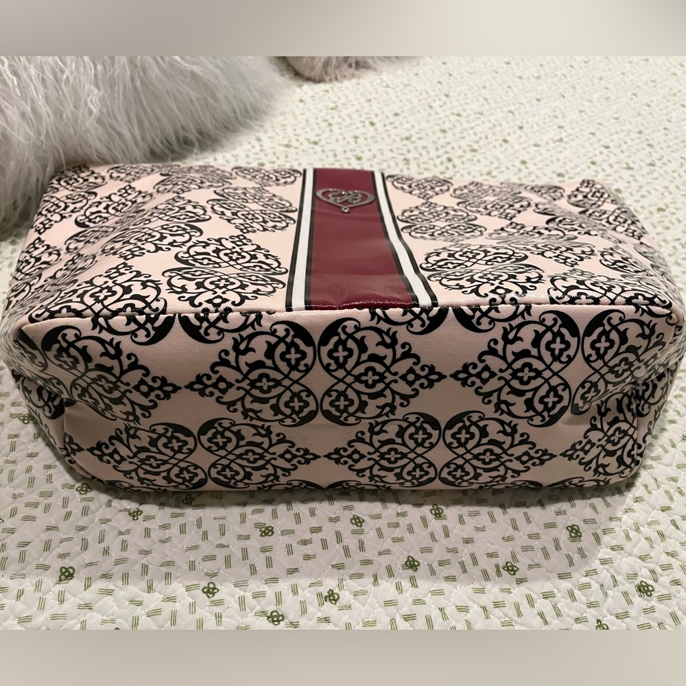 Brighton My Sweet Valentine Black, Pink and Red Patterned Waterproof Tote Bag - Picture 5 of 6